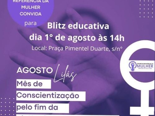 Blitz educativa abre Agosto Lilás em Lafaiete