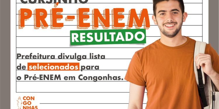 Congonhas divulga lista de selecionados para cursinho preparatório do pré-ENEM