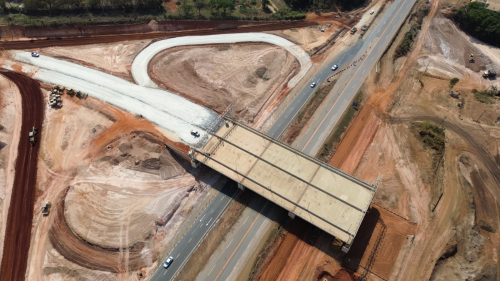 Avançam obras de construção do Viaduto Norte na BR 040 em Congonhas
