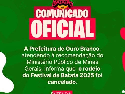 Cancelada a realização de rodeio no Festival da Batata