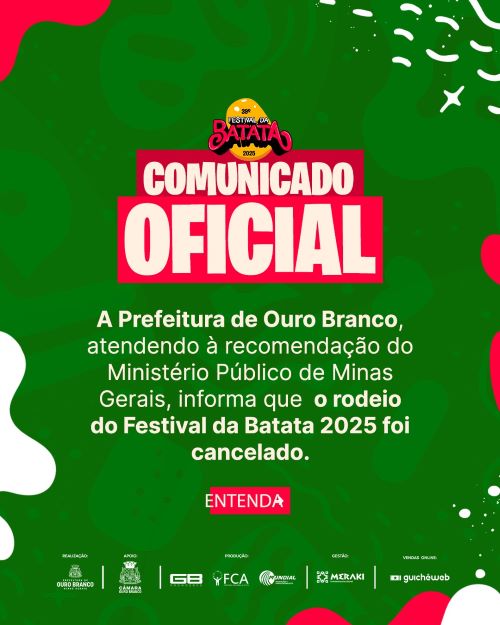Cancelada a realização de rodeio no Festival da Batata