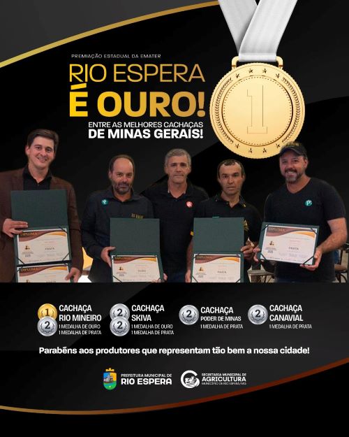 Rio Espera se destaca em premiação estadual de cachaça