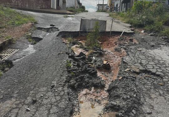 Buracos e risco de acidentes: moradores do Novo Horizonte pedem socorro