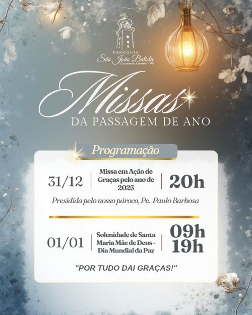 Fé e solidariedade unem fiéis nas celebrações de Ano Novo