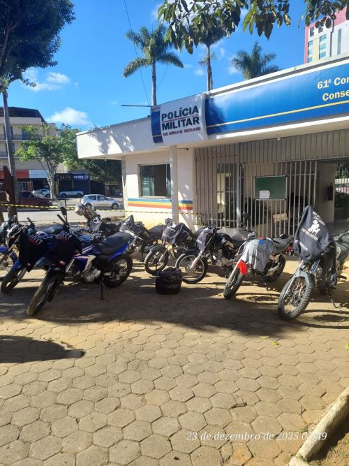 Operação Cavalo de Aço apreende 12 motos em Lafaiete