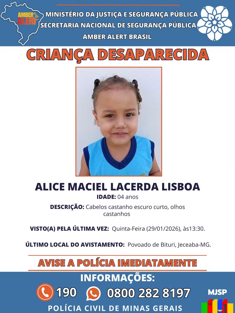 Buscas por Alice entram no terceiro dia