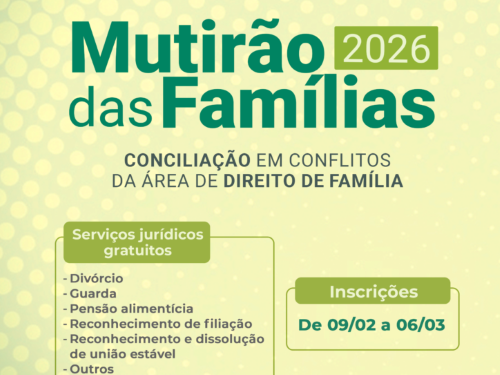 Defensoria abre inscrições para Mutirão das Famílias em Lafaiete