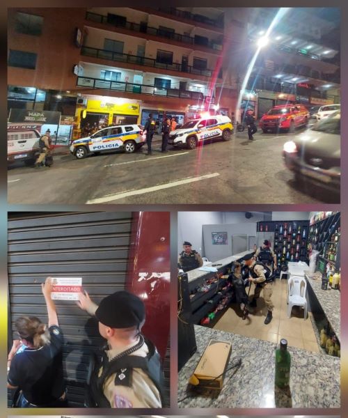 Operação fecha bar e reforça segurança no Centro