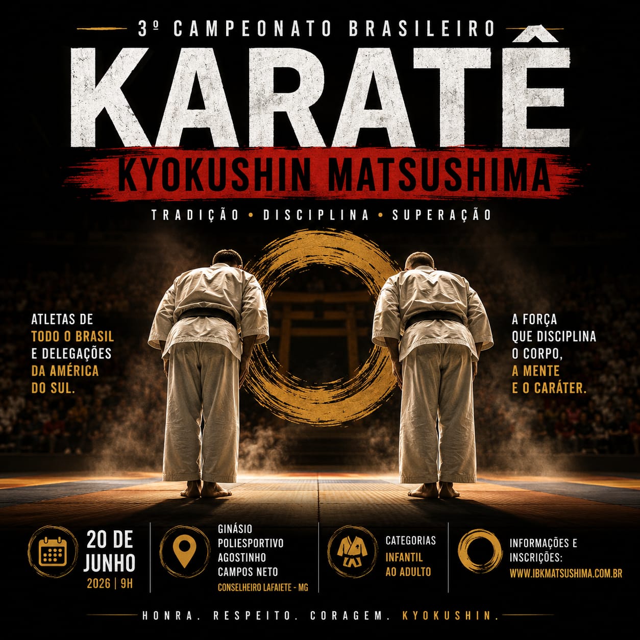Lafaiete recebe Brasileiro de Karatê e atrai delegações internacionais