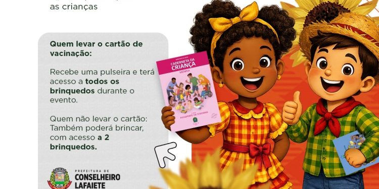 Arraiá une vacinação com tarde de lazer e cuidado com as famílias