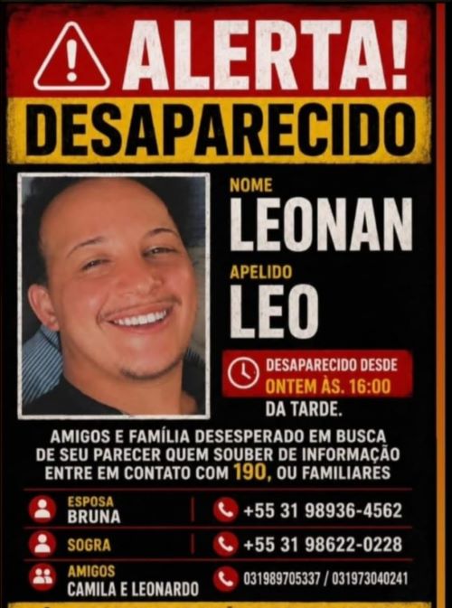 Família amplia buscas por jovem desaparecido em Lafaiete
