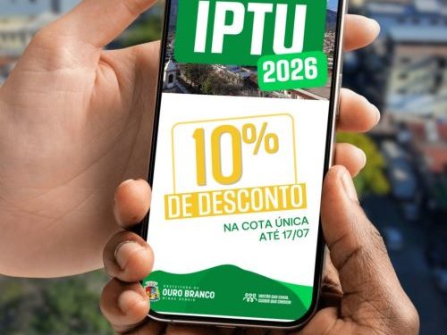 Moradores de Ouro Branco já podem emitir o IPTU 2026