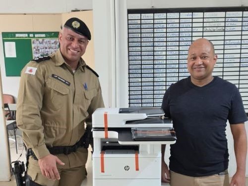 CONSEP entrega três impressoras à Polícia Militar em Lafaiete