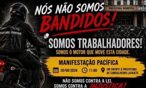 Motociclistas marcam manifestação após operação da PM em Lafaiete