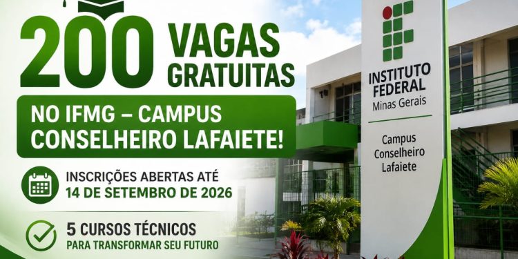IFMG oferece 200 vagas gratuitas em cursos técnicos em Lafaiete