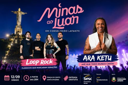 Lafaiete terá Minas ao Luar com rock e axé