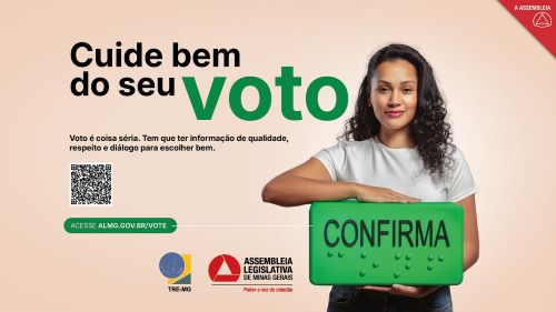 Campanha da ALMG reforça cuidado com o voto em 2026