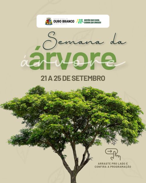 Semana da Árvore terá ações ambientais em Ouro Branco