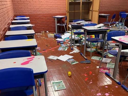 Vandalismo em escola de Carandaí suspende aulas de três turmas