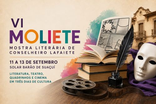 VI MOLIETE reúne literatura, teatro e quadrinhos em Lafaiete