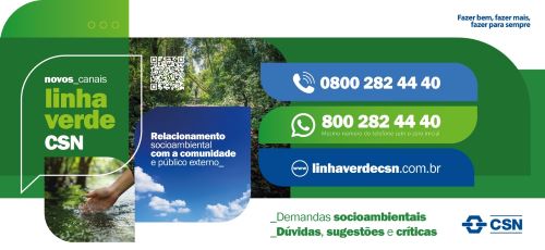 CSN amplia Linha Verde com site e canal de WhatsApp