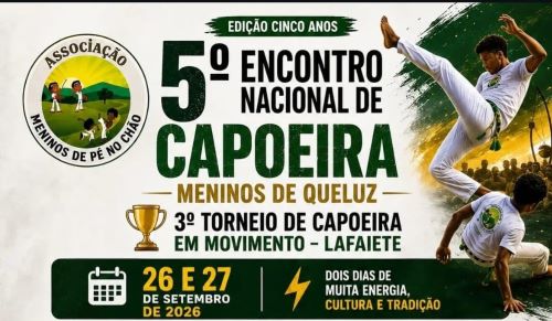Lafaiete recebe encontro nacional de capoeira neste sábado