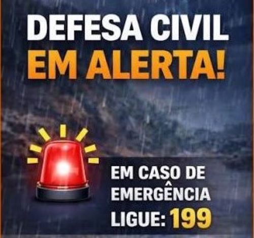 Defesa Civil prevê temporais e ventos de até 60 km/h em Congonhas