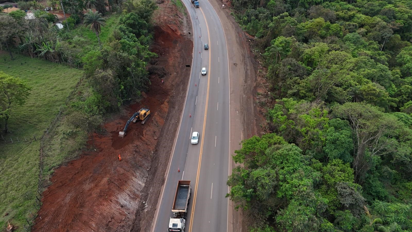 Obras na BR-040 alteram trânsito em Lafaiete e Congonhas