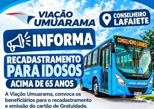 Recadastramento garante gratuidade a idosos em Lafaiete