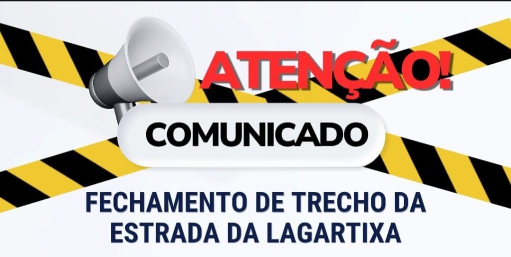 Trecho da Estrada da Lagartixa terá fechamento em Queluzito